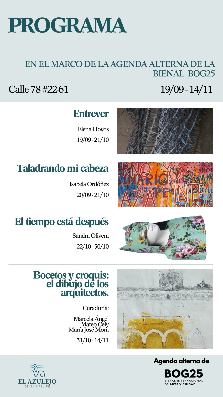 Actividades durante BOG25 agenda alterna